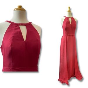 Azazie Burgundy Melody Dress